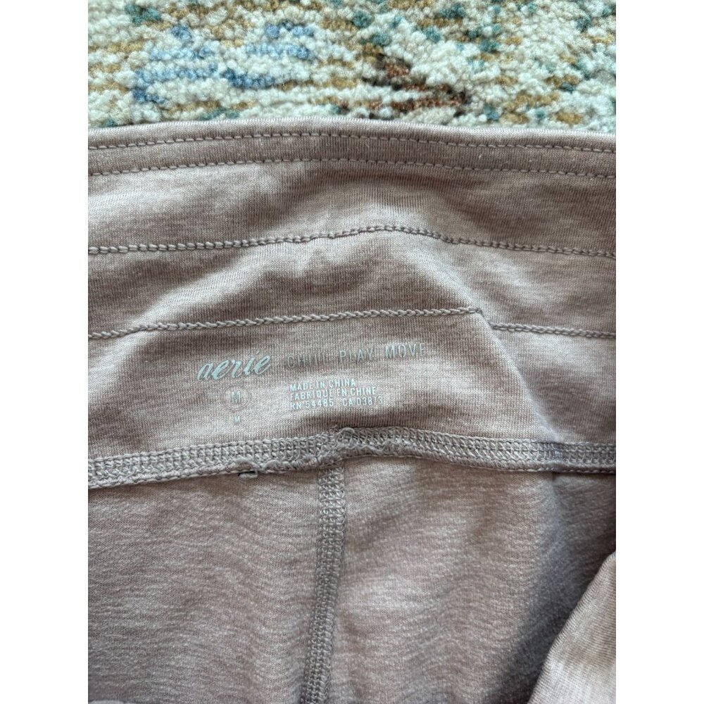 OFFLINE By Aerie Real Me Warmup Drawcord Leggings Light‎ Pink Size Medium Cozy - Picture 6 of 7